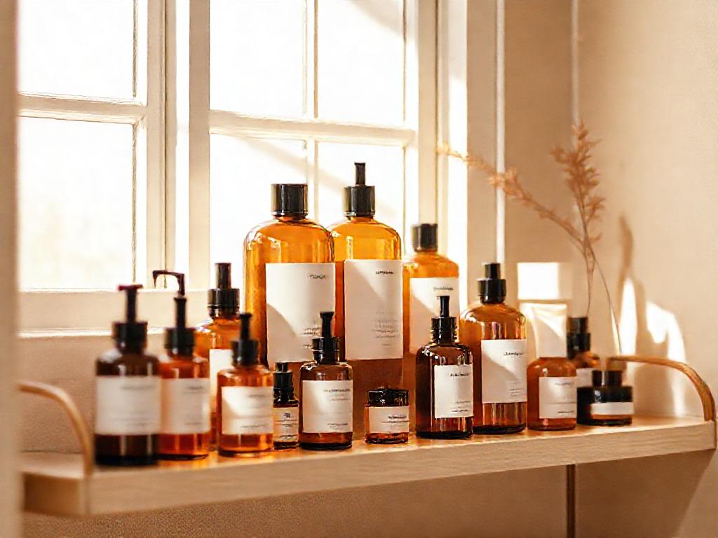 Rituel de soin sur une etagere